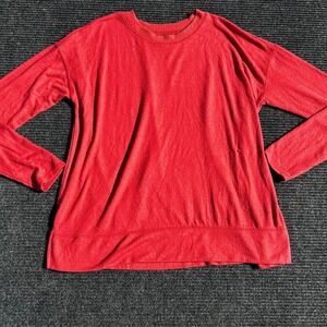 Lucky Brand Pullover‎ Knit Top Long Sleeve Casual Red Sweater Small S